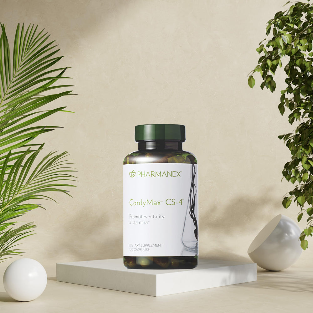 CordyMax CS-4 bottle on a bright desk setting
