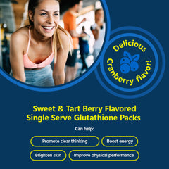 Core Med Science glutathione sachet straight from pack for on-the-go use.