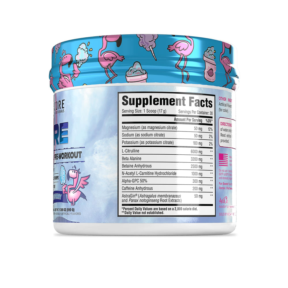 Core Nutritionals Essential Pre Workout blue raspberry mixed drink supports focus during sessions