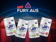 Core Nutritionals Fury Platinum ingredients panel emphasizes caffeine, creatine, and citrulline