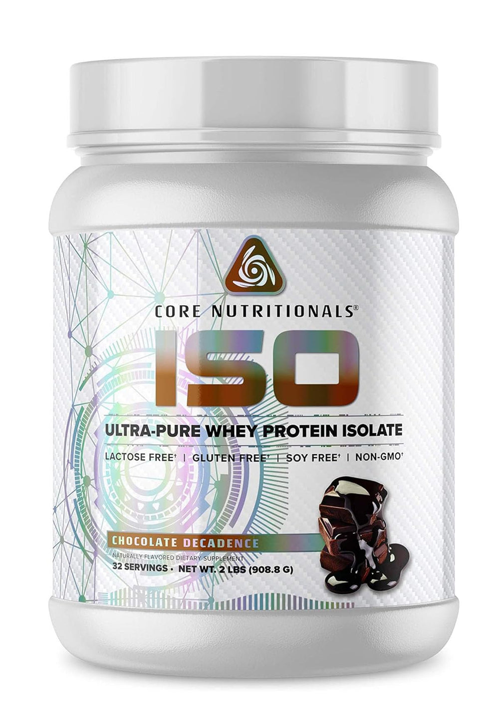 Core Nutritionals ISO bottle shows pure whey packaging for everyday use