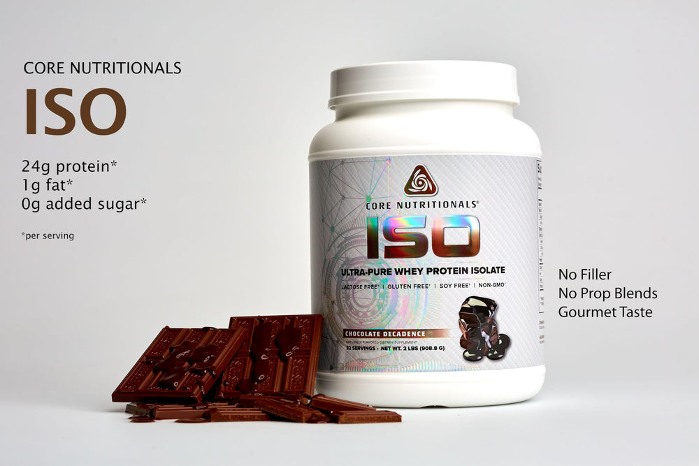 Core Nutritionals ISO scoop highlights 25 g protein for post-workout recovery