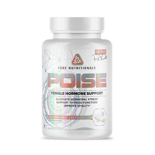 Core Nutritionals Poise bottle with easy-to-swallow capsules for daily hormone support