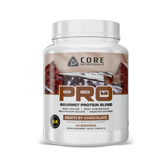 Core Nutritionals Pro Sustained Release whey bottle in Death by Chocolate for steady recovery