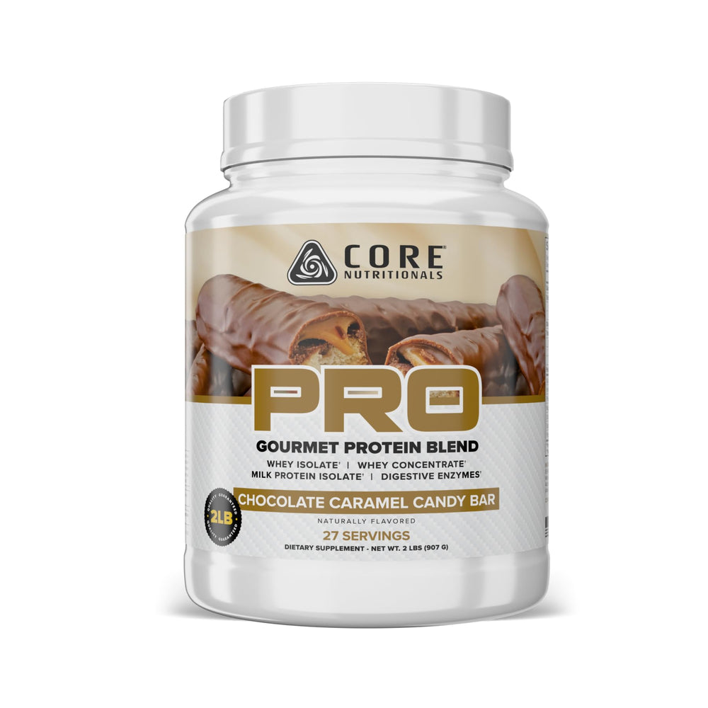 Core Nutritionals Pro Sustained Release Whey bottle front view for steady recovery.