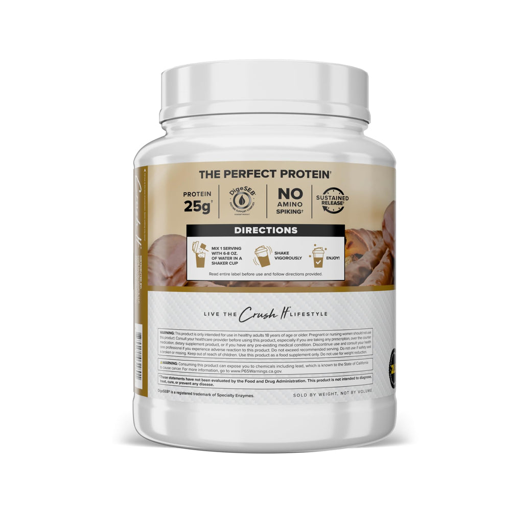 Core Nutritionals Pro Sustained Release Whey scoop demonstrates convenient serving.