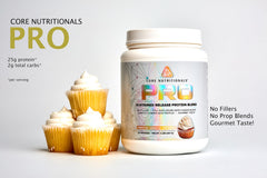 Core PRO tub side showing ingredients and digestive enzymes blend