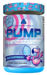 Core Nutritionals Pump bottle front, non-stimulant pre-workout designed for better pump and endurance support.