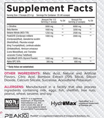 Core Nutritionals Pump scoop inside emphasizes easy dosing for consistent workouts.