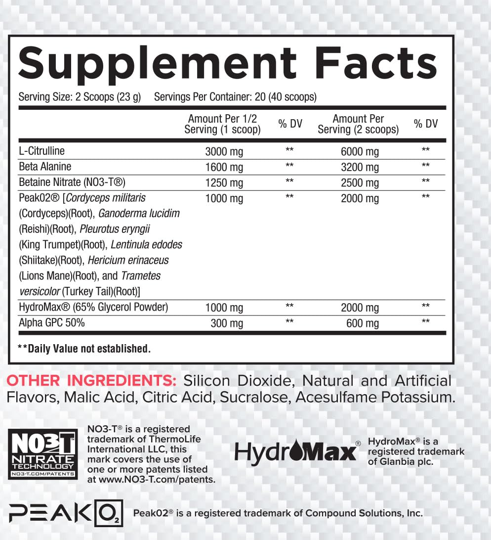 Core Nutritionals Pump tub front displaying the label and flavor, highlighting convenient packaging.