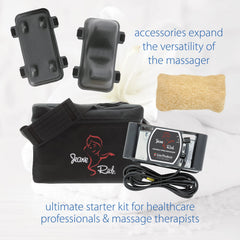 Para-spinal and extremity accessories for targeted self-massage.