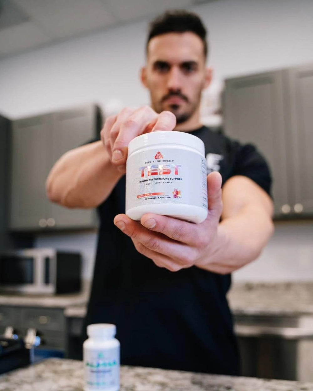 Core TEST capsules displayed for convenient daily dosing