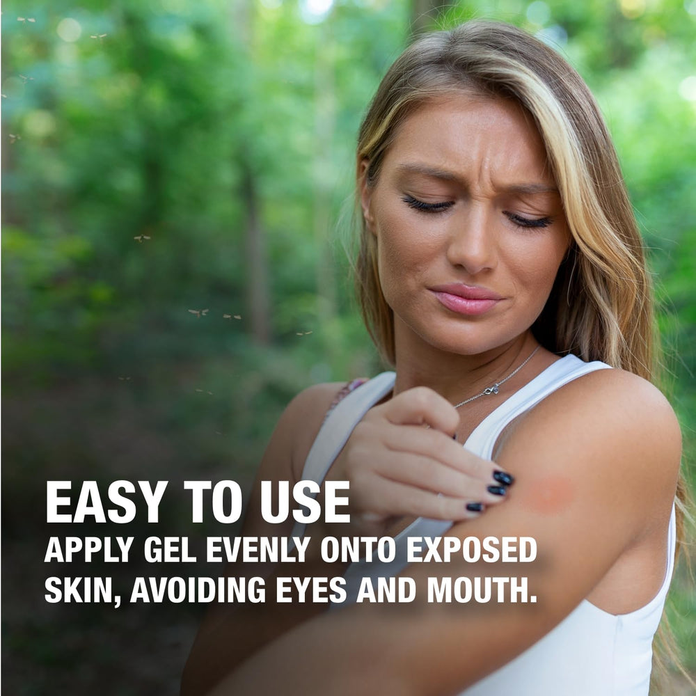 CoreTex gel packet applied to minor skin irritations during camping.