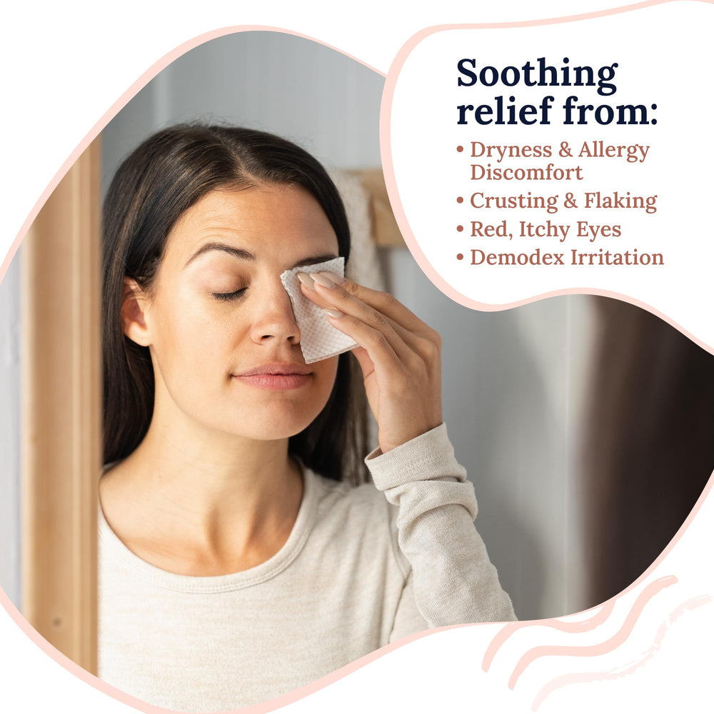 CorneaCare Rise hyaluronic acid wipe shown for hydration around eyes