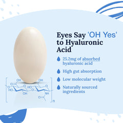 CorneaCare softgel capsules poured into hand illustrating ease of dosing.