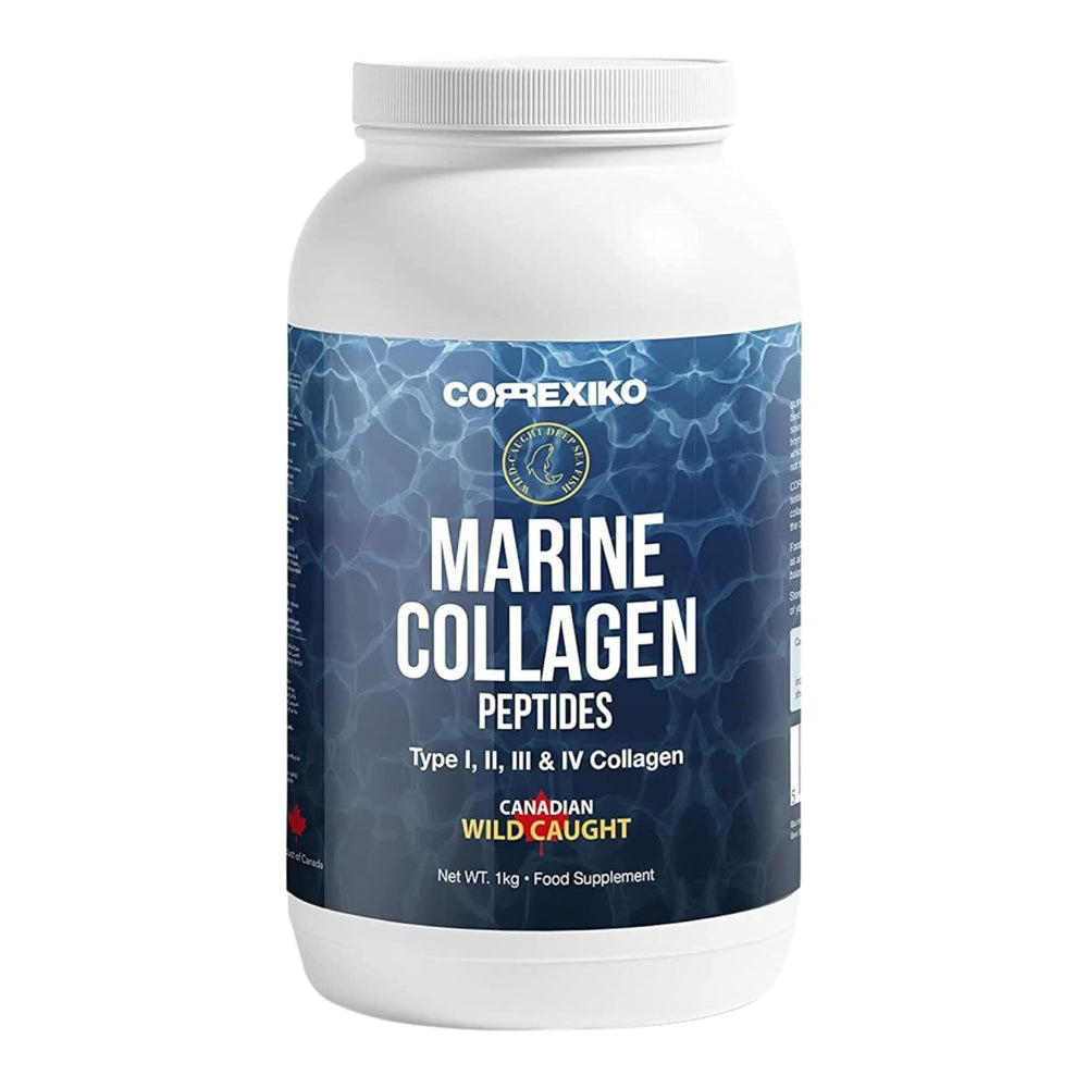 CORREXIKO hydrolyzed marine collagen powder 1kg bottle for daily skin and joints support