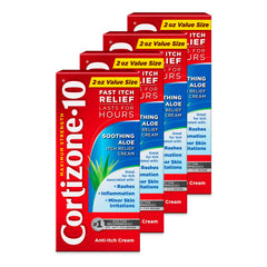 Cortizone-10 maximum strength soothing aloe cream tube ready for quick itch relief