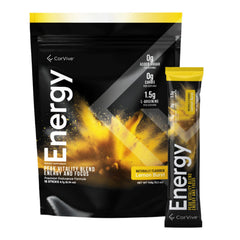 CorVive Energy lemon stick-pack front for quick energy on the go.
