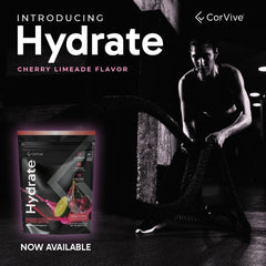 CorVive Hydrate in a backpack for daily hydration on the go.