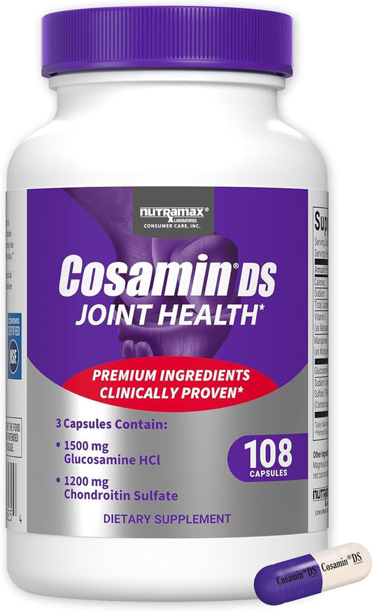 Cosamin DS bottle front view highlighting joint support potential.