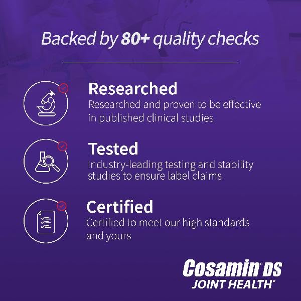 Cosamin DS capsules being dispensed from bottle
