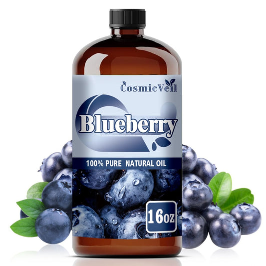 CosmicVeil Blueberry essential oil bottle front for diffuser-ready fragrance