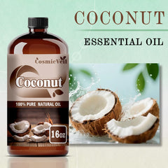 CosmicVeil coconut oil with glass dropper for easy, mess-free application.