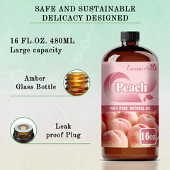 CosmicVeil Peach oil used in DIY cleaning for a fresh scent.
