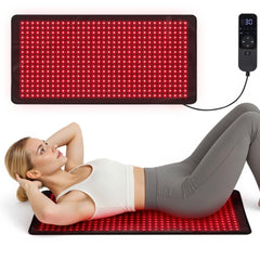 Cosytime 35x17 red light therapy mat front view for full-body coverage