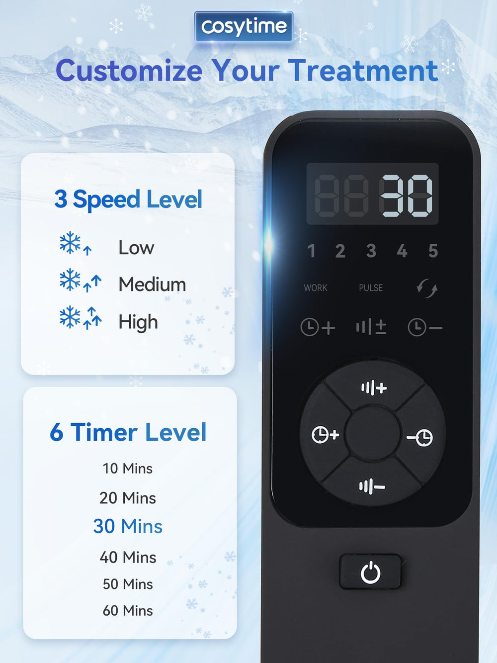 Cosytime cryotherapy water circulation system for targeted therapy.