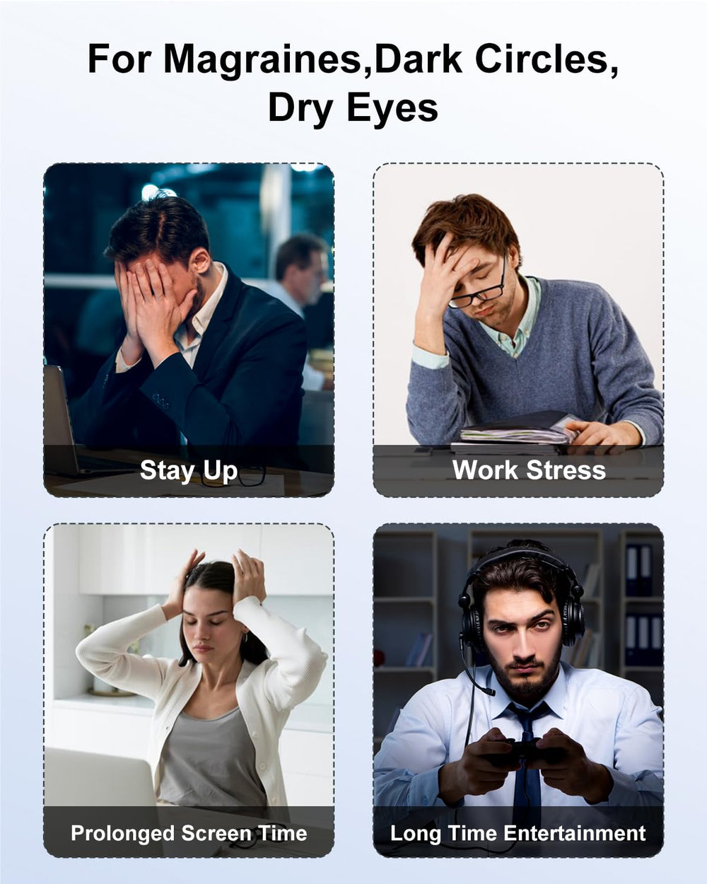 cotsoco eye massager built-in white noise and Bluetooth audio for relaxation routines