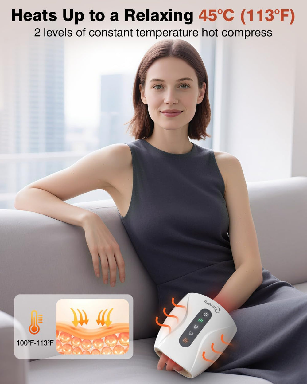 Cotsoco Hand Massager portable and rechargeable for travel use