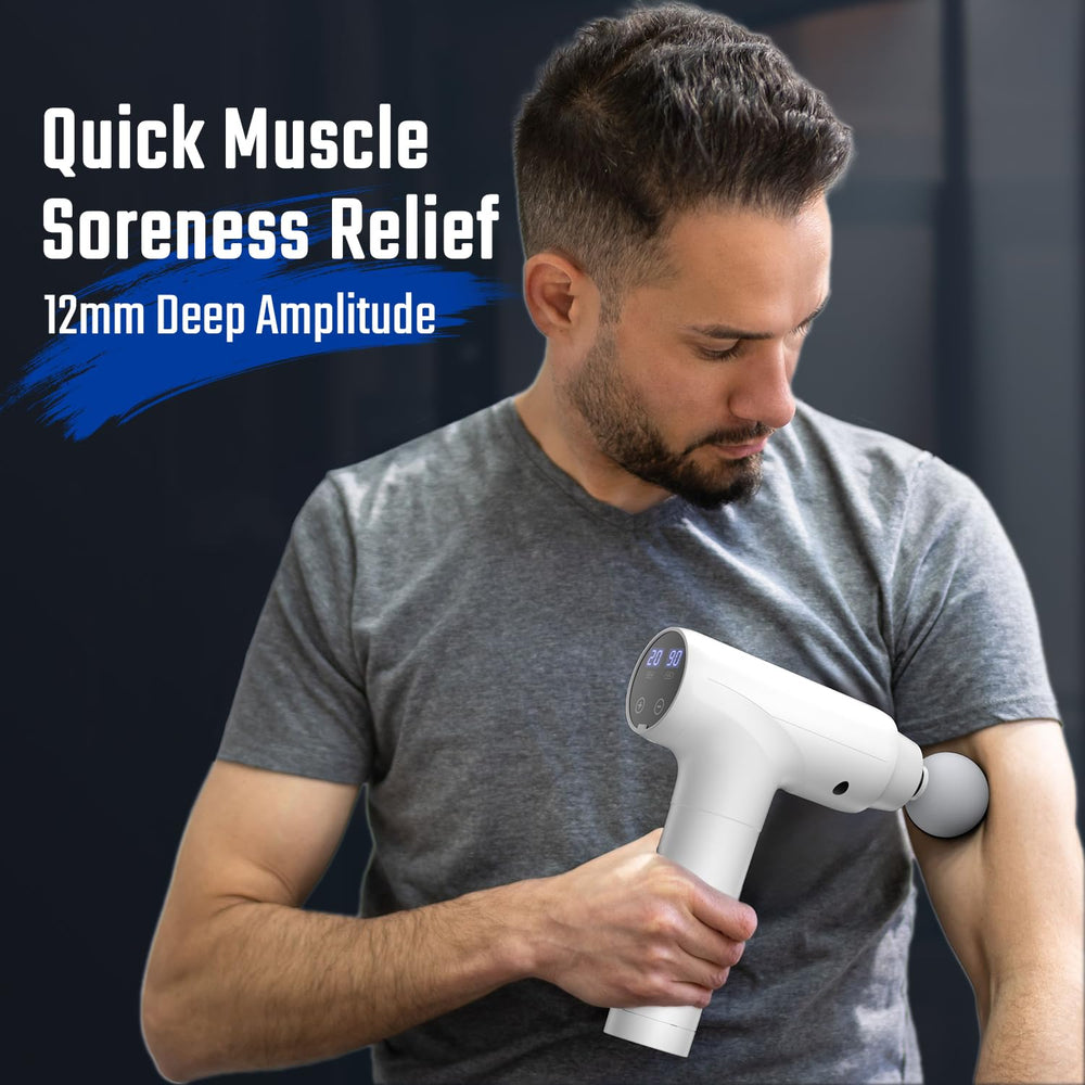Cotsoco massage gun with 20 speeds for customizable intensity.