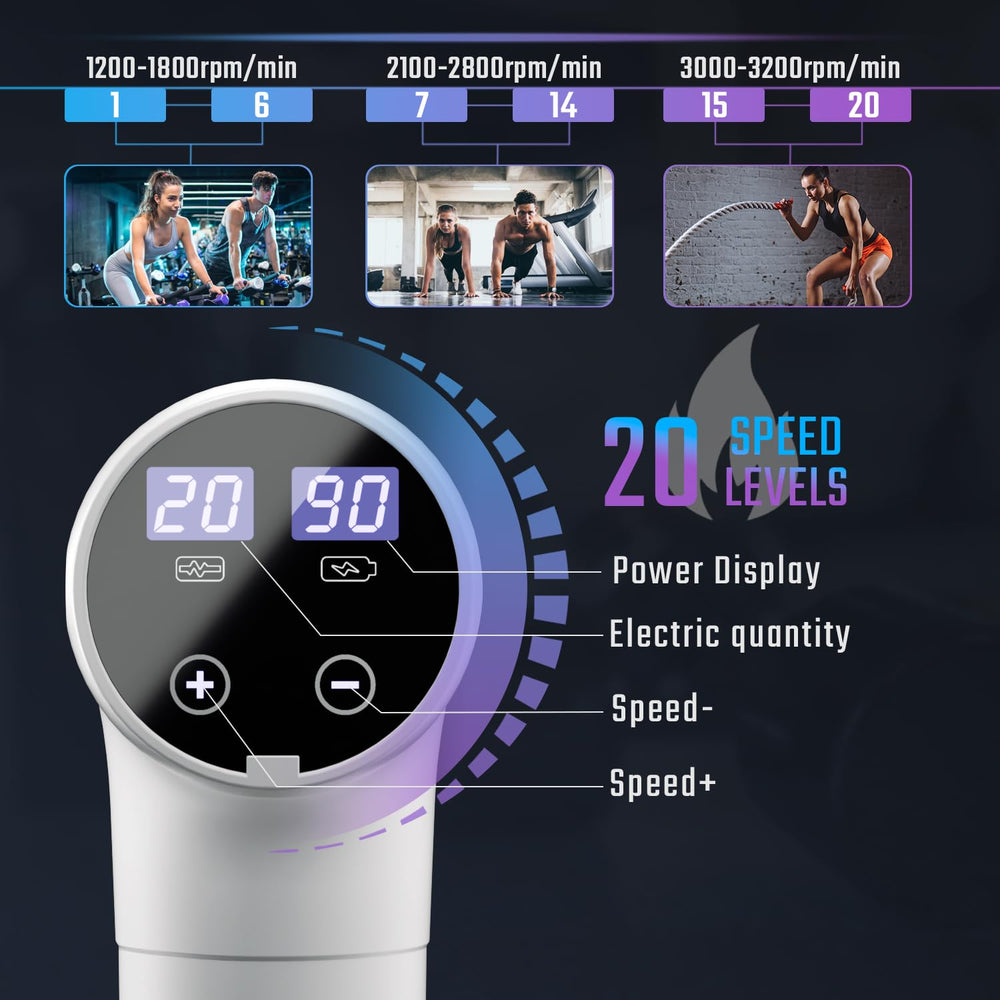 Cotsoco massage gun handheld design shown for portable recovery.