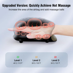 Cotsoco Upgraded Hand Massager with heat options highlights soothing warmth during use.