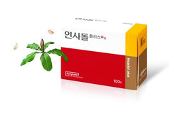 Cotton Labo Insadol Plus-100 tablet closeup showing herbal extracts in a patent formulation.