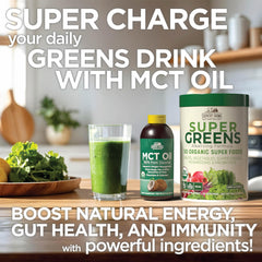Country Farms Super Greens serving scoop demonstrates convenient daily usage.