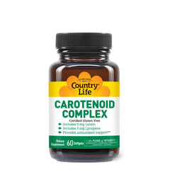 Country Life Carotenoid Complex bottle front showing label and ingredients
