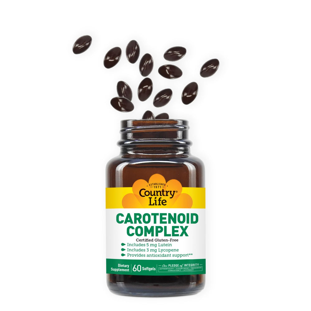 Country Life Carotenoid Complex packaging with GFCO gluten-free claim