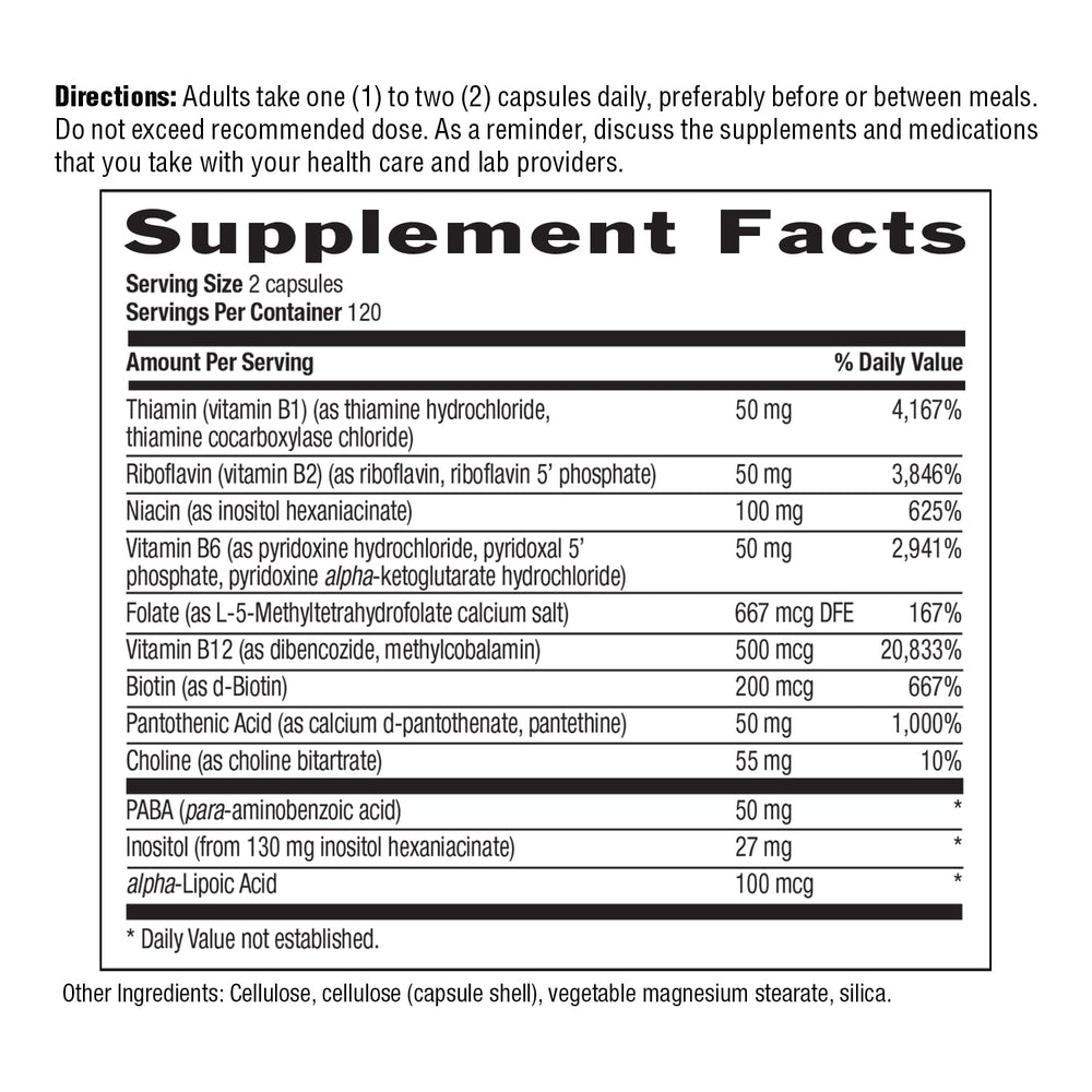 Country Life Coenzyme B-Complex bottle pour demonstrates effortless daily dosing.