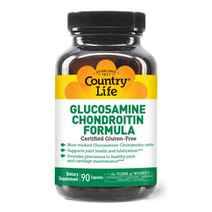 Country Life Glucosamine Chondroitin bottle for daily joint support and mobility.