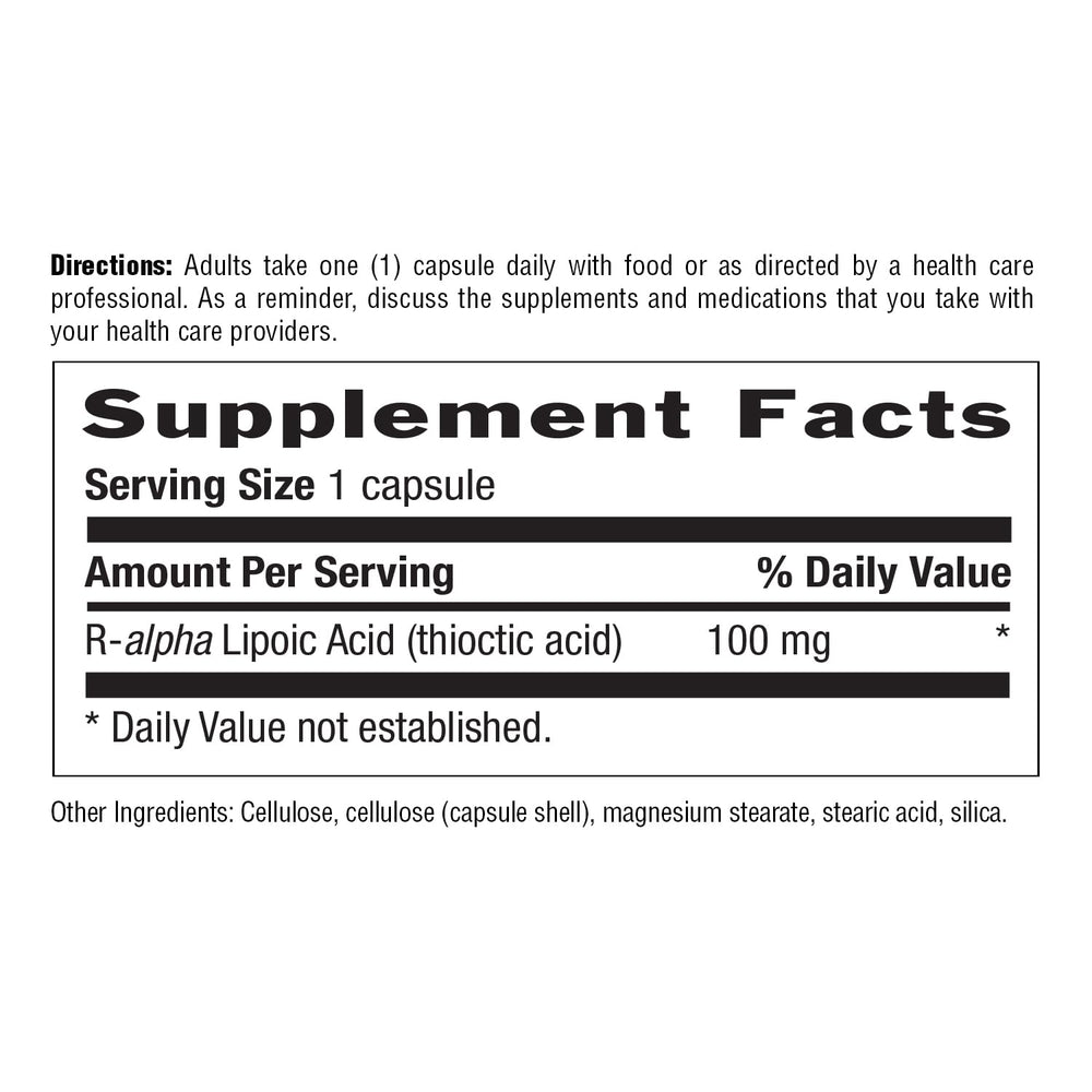 Eco-friendly packaging for Country Life R-Alpha Lipoic Acid Complex 300mg