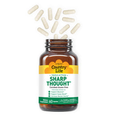 Country Life Sharp Thought gluten-free label indicating clean ingredients.