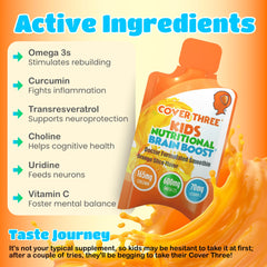 Cover Three mixing into breakfast smoothie demonstrates a tasty daily routine for nutrition.
