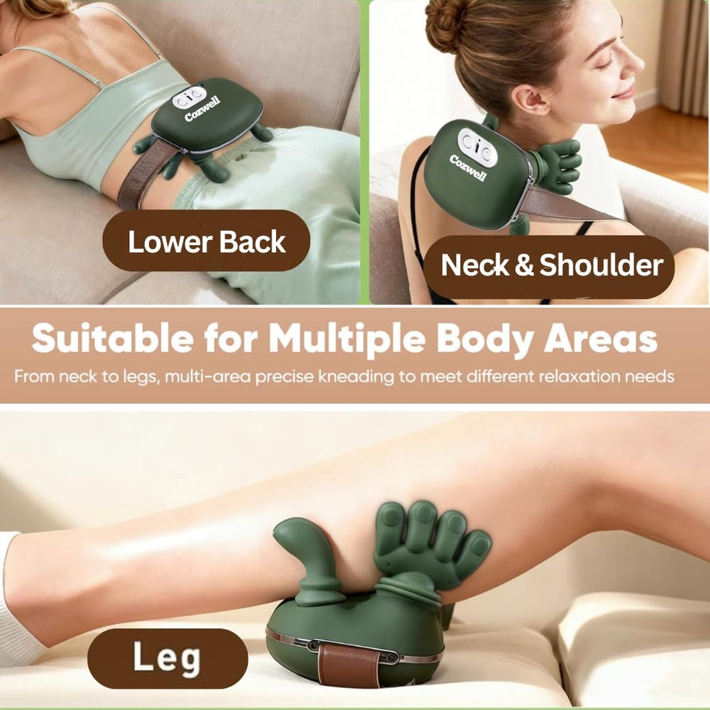 Cozwell massager side view showing extended battery for longer sessions