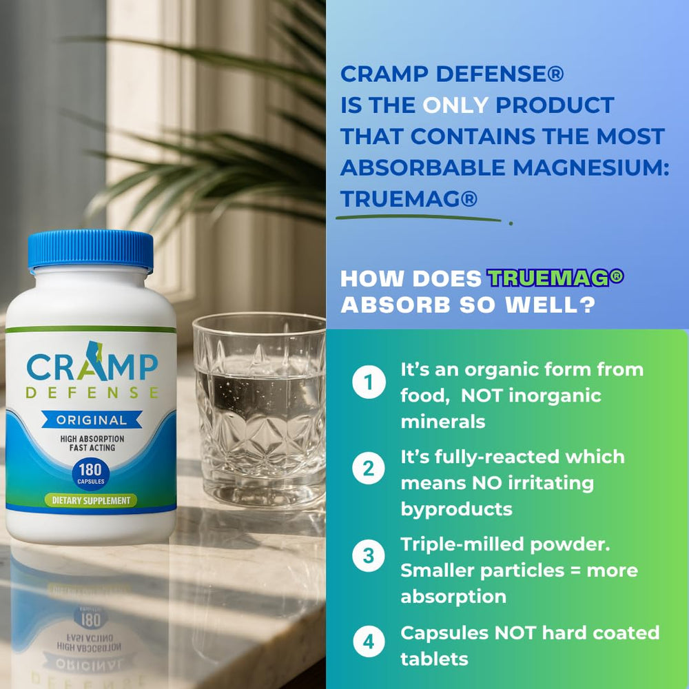 Cramp Defense triple-mill close-up suggesting finer particles and better absorption