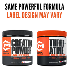 Crazy Muscle label shows gluten free and keto friendly attributes