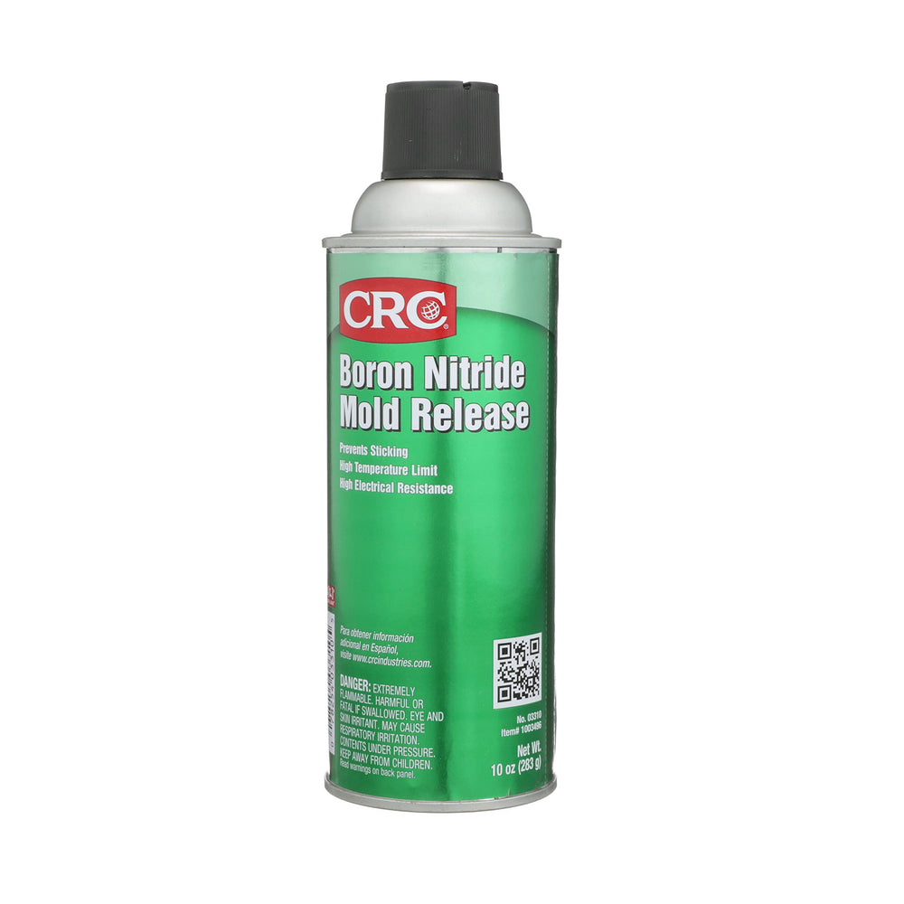 CRC boron nitride mold release spray, close-up can, reduces sticking in high-temperature molds.