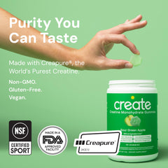 Create Creatine Monohydrate Gummies orange flavor swirl for refreshing taste during workouts