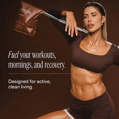 Creatine-enhanced protein powder scoop demonstrates energy support for workouts